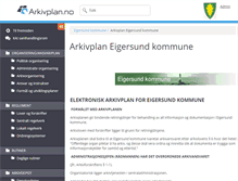 Tablet Screenshot of eigersund.arkivplan.no