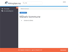 Tablet Screenshot of malselv.arkivplan.no