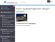 Tablet Screenshot of khib.arkivplan.no