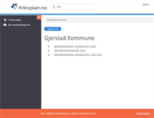 Tablet Screenshot of gjerstad.arkivplan.no