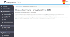 Desktop Screenshot of hemne.arkivplan.no