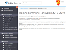 Tablet Screenshot of hemne.arkivplan.no