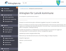 Tablet Screenshot of lenvik.arkivplan.no