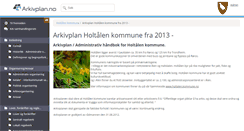 Desktop Screenshot of holtalen.arkivplan.no