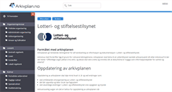 Desktop Screenshot of lotteritilsynet.arkivplan.no