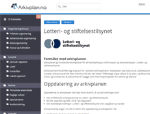 Tablet Screenshot of lotteritilsynet.arkivplan.no