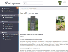 Tablet Screenshot of lund.arkivplan.no