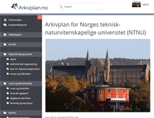 Tablet Screenshot of ntnu.arkivplan.no